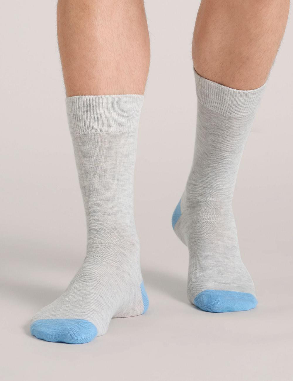 Black Ted Baker 6 Pack Contrast Heel Toe Crew Men Socks | Ireland  2037-IAUTZ