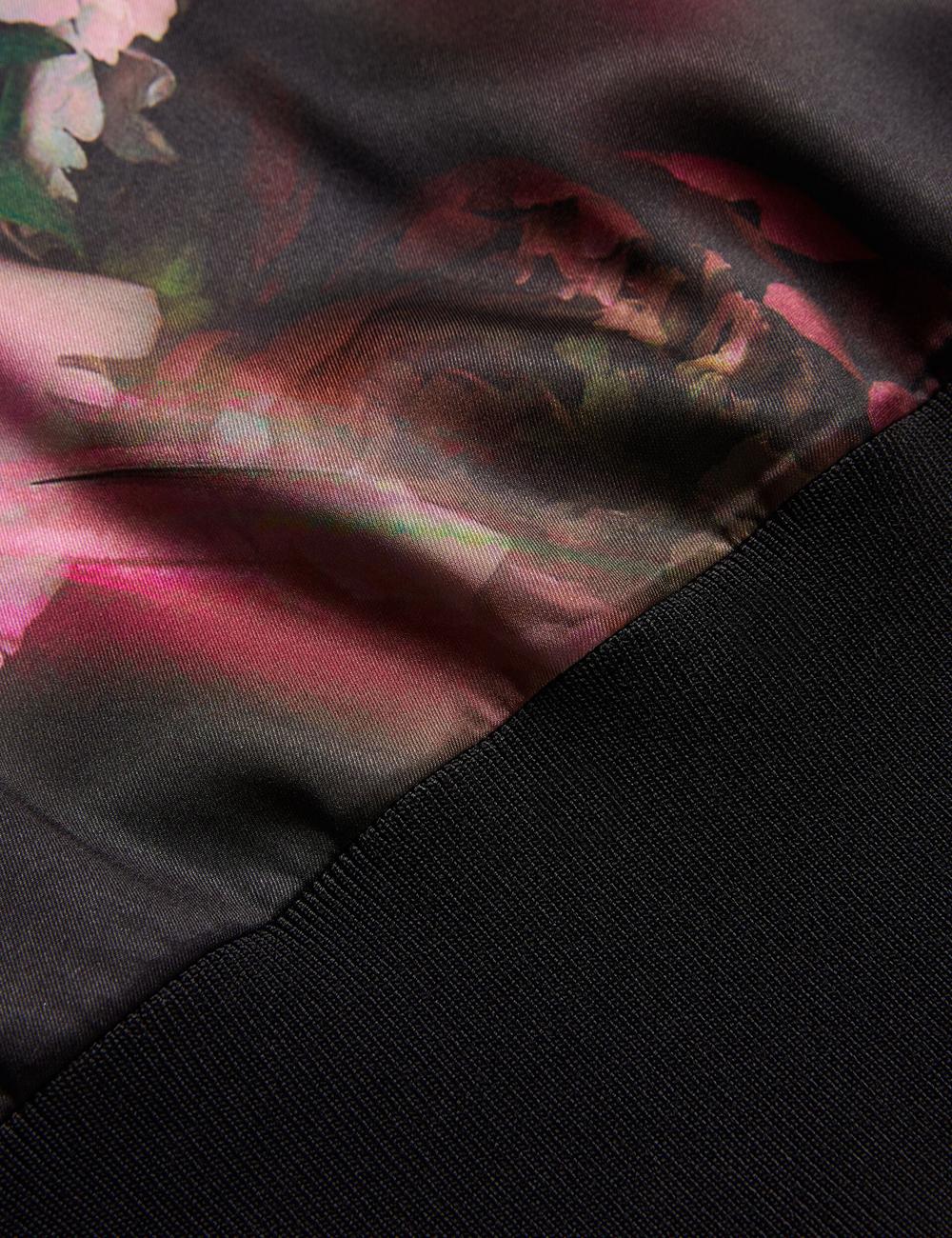 Black Ted Baker ASTHAA - Floral Woven Front Short Sleeve Top Women Blouses | Ireland  9431-EMQTS