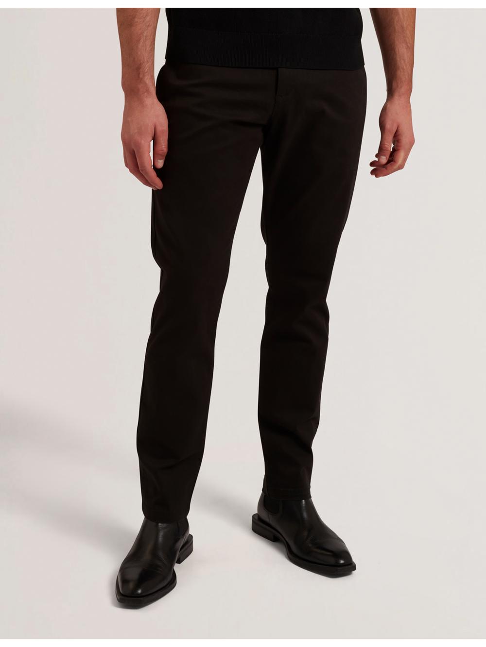 Black Ted Baker BATFORD - Slim Fit Cotton Blend Chinos Men Trousers | Ireland  7604-ZPUBL