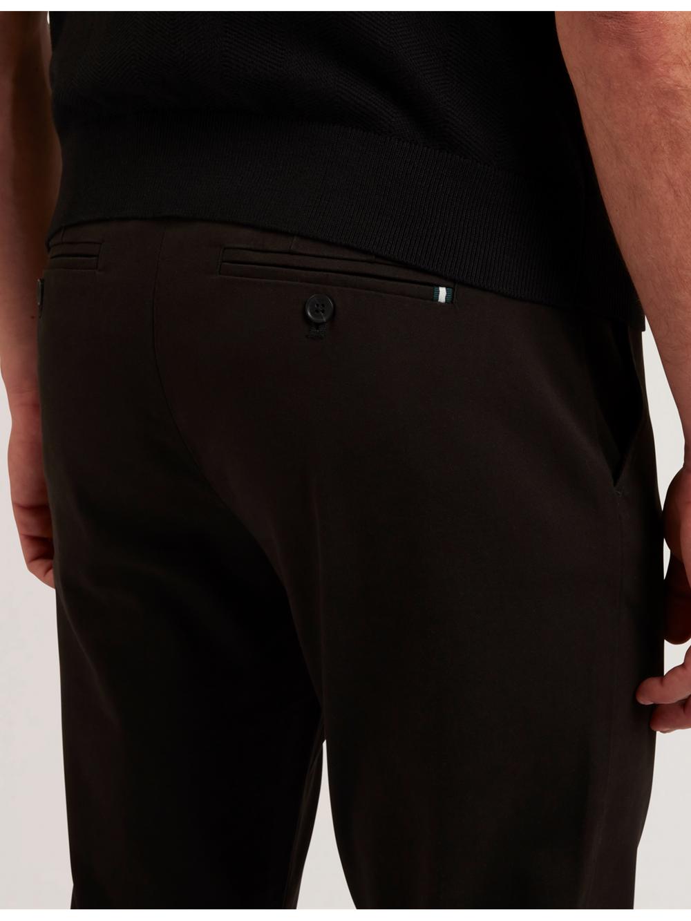 Black Ted Baker BATFORD - Slim Fit Cotton Blend Chinos Men Trousers | Ireland  7604-ZPUBL