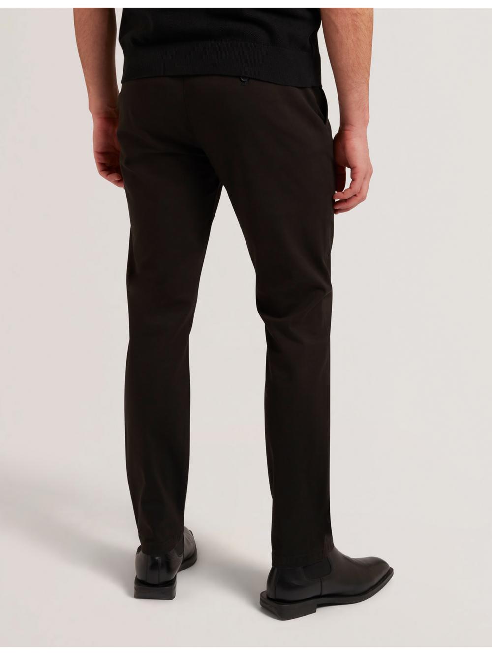 Black Ted Baker BATFORD - Slim Fit Cotton Blend Chinos Men Trousers | Ireland  7604-ZPUBL