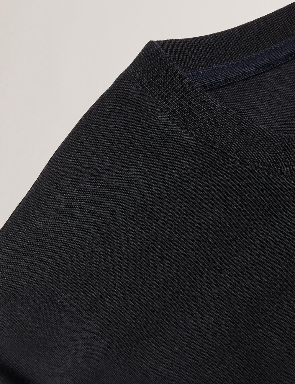 Black Ted Baker BEXLI - Regular Fit Long Sleeve Cotton Men T-Shirts | Ireland  0314-XUKPZ