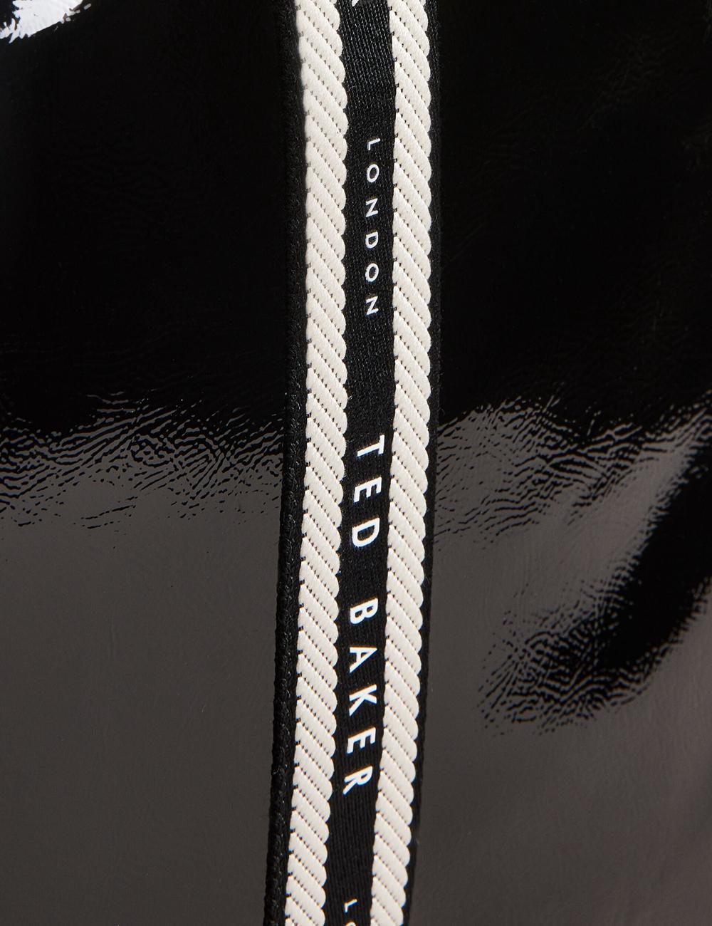 Black Ted Baker CELINIE - Branded Webbing Faux Leather Women Tote Bags | Ireland  2398-EZWDK
