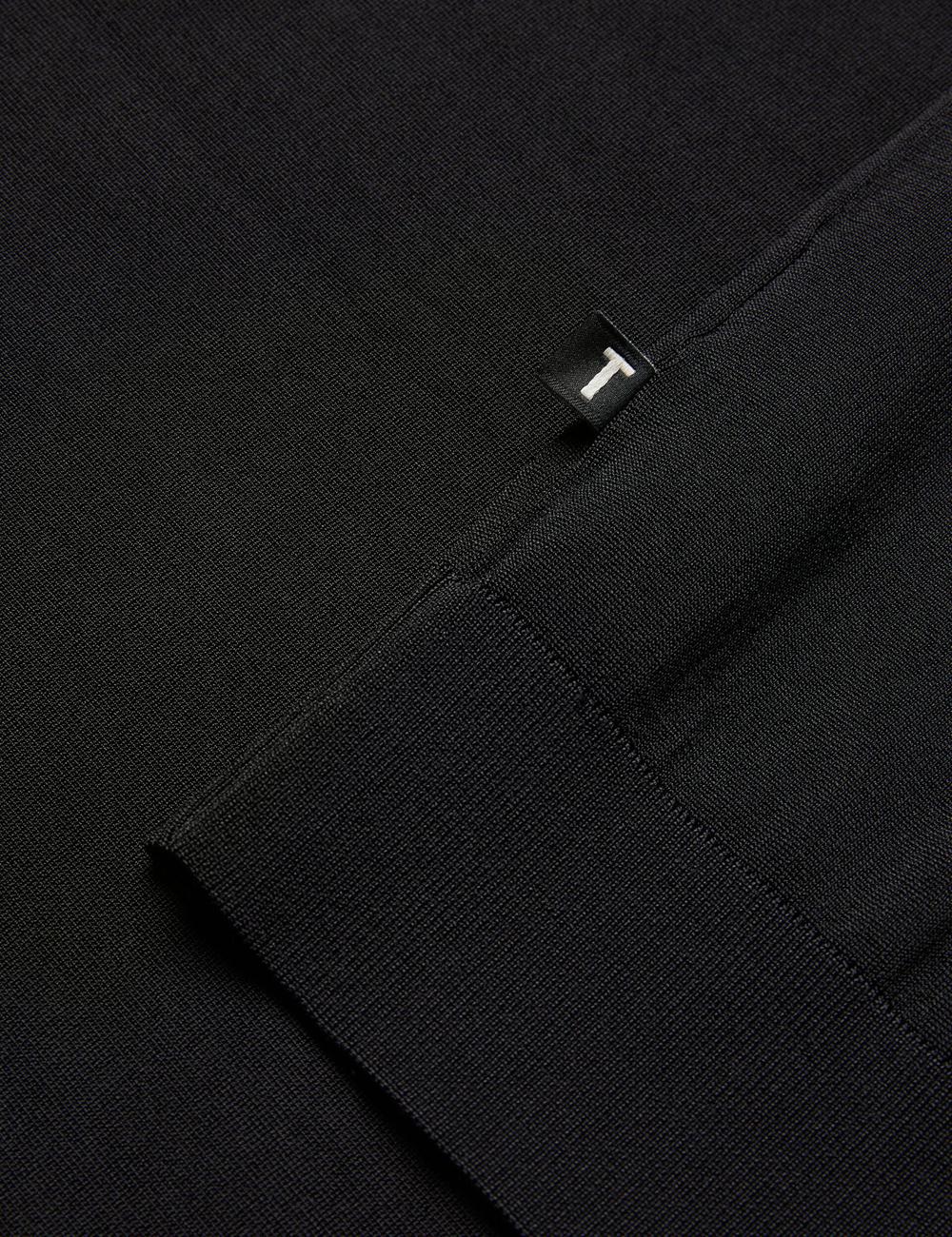 Black Ted Baker DALDIN - Zip Collar Stretch Knit Men Jumpers | Ireland  6417-BQRUI