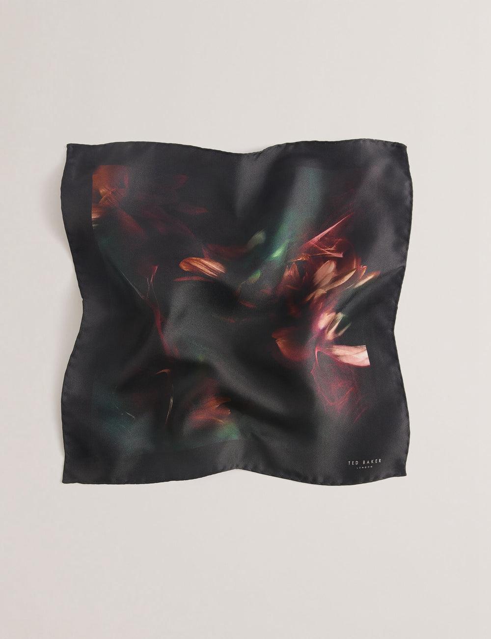 Black Ted Baker DALLASE - Smokey Floral Print Silk Pocket Men Pocket Squares | Ireland  4169-PKLCT