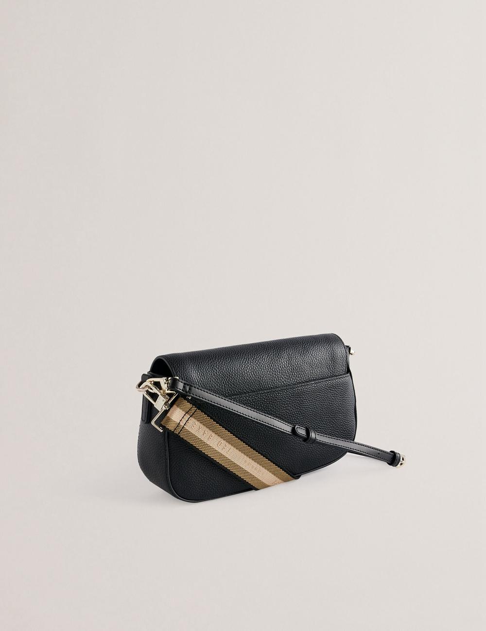 Black Ted Baker DARILIE - Leather Webbing East West Satchel Women Satchel Bags | Ireland  8614-IFLSO