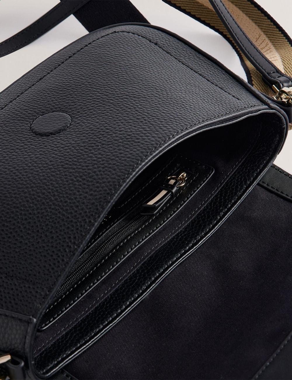 Black Ted Baker DARILIE - Leather Webbing East West Satchel Women Satchel Bags | Ireland  8614-IFLSO