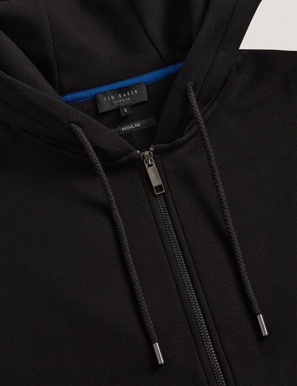 Black Ted Baker EPIO - Zip Through Neoprene Men Hoodies | Ireland  9205-XNBMG
