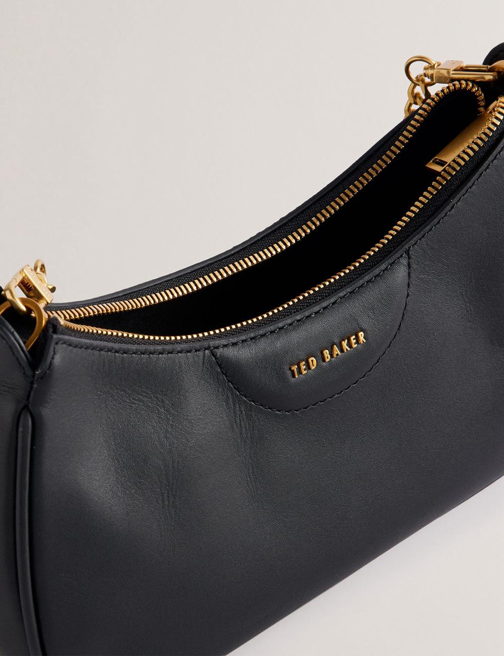 Black Ted Baker ESSIY - Leatheruette With Webbing Strap Women Shoulder Bags | Ireland  5679-EJTSD