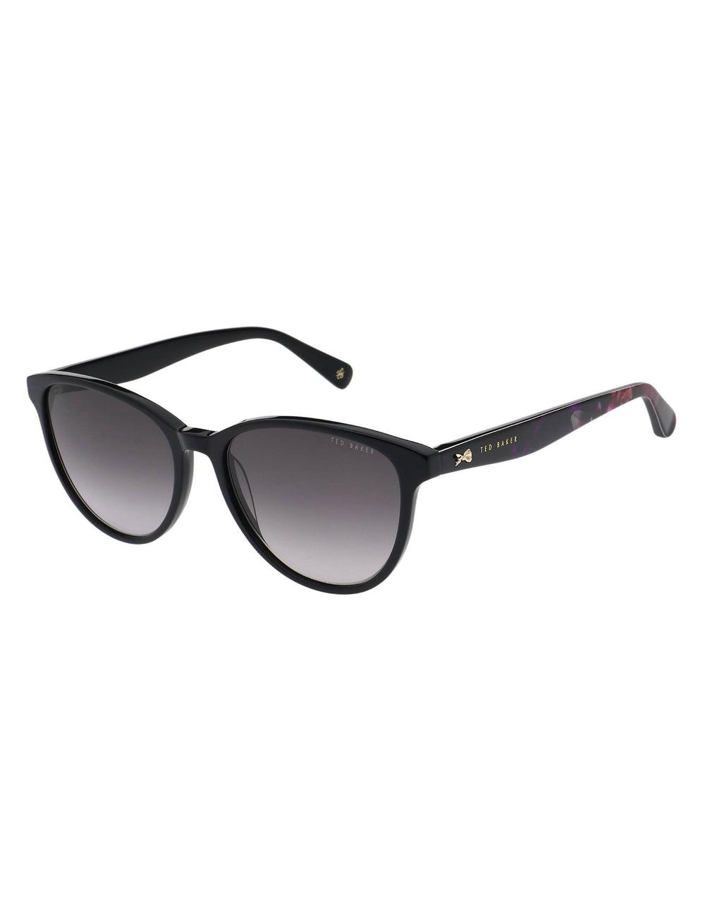 Black Ted Baker FLORI - Classic Round Print Detail Women Sunglasses | Ireland  9205-WCFPZ