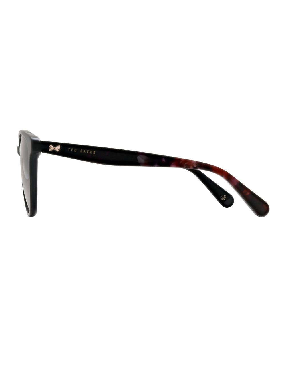 Black Ted Baker FLORI - Classic Round Print Detail Women Sunglasses | Ireland  9205-WCFPZ