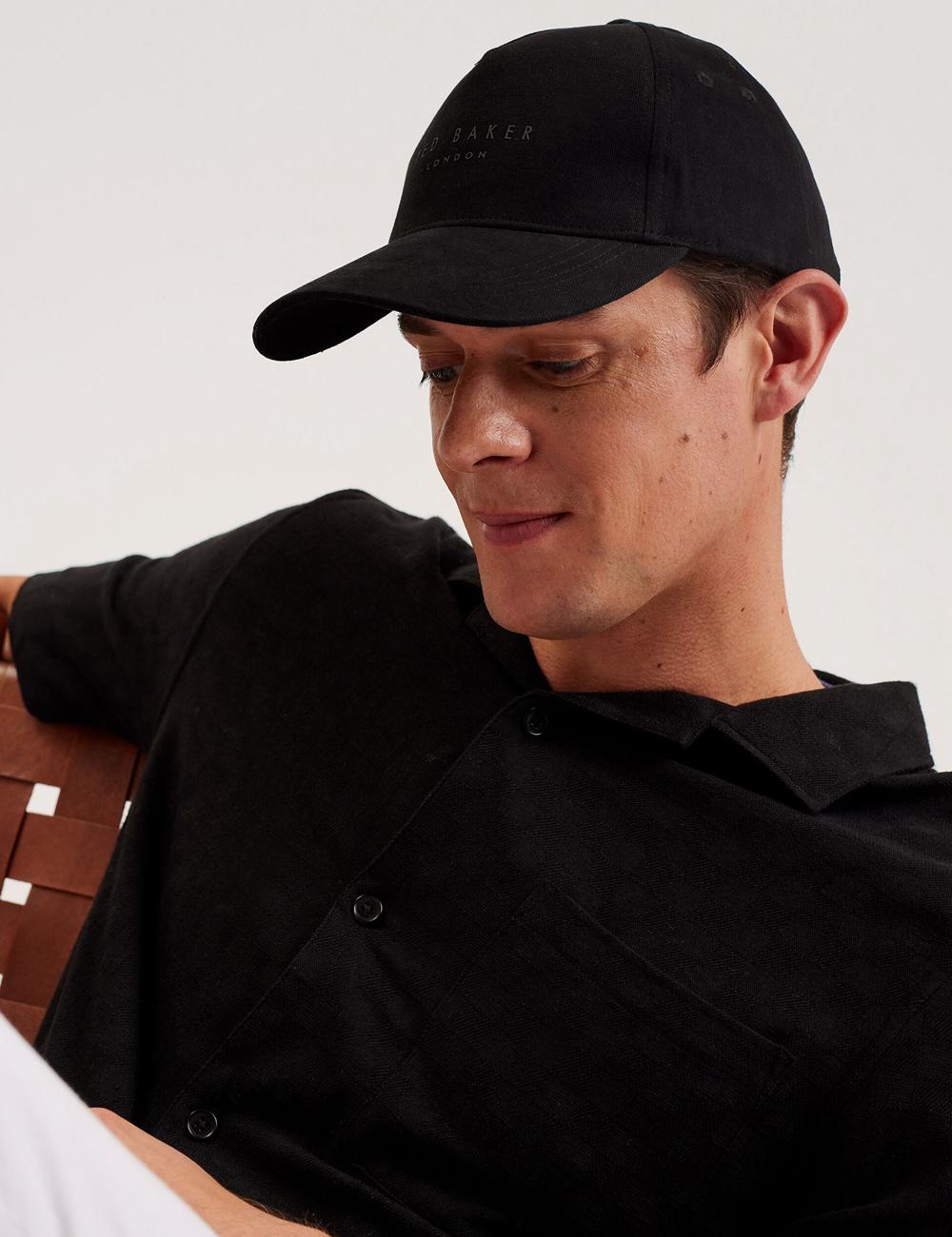 Black Ted Baker FREDDS – Branded Men Baseball Caps | Ireland  6302-DANSZ