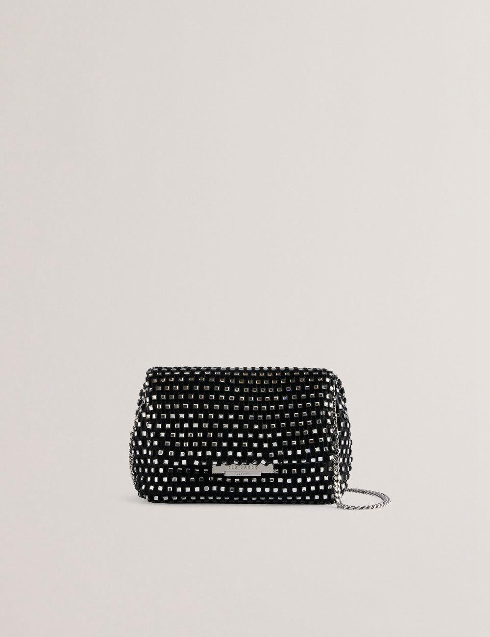 Black Ted Baker GLITSZI - Crystal Cage Mini Women Crossbody Bags | Ireland  2034-RSTWD