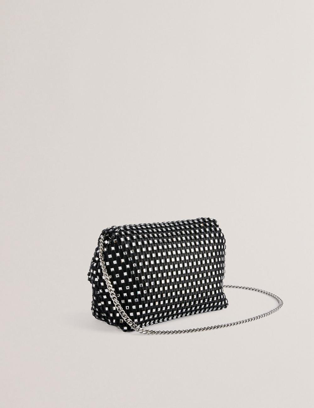 Black Ted Baker GLITSZI - Crystal Cage Mini Women Crossbody Bags | Ireland  2034-RSTWD