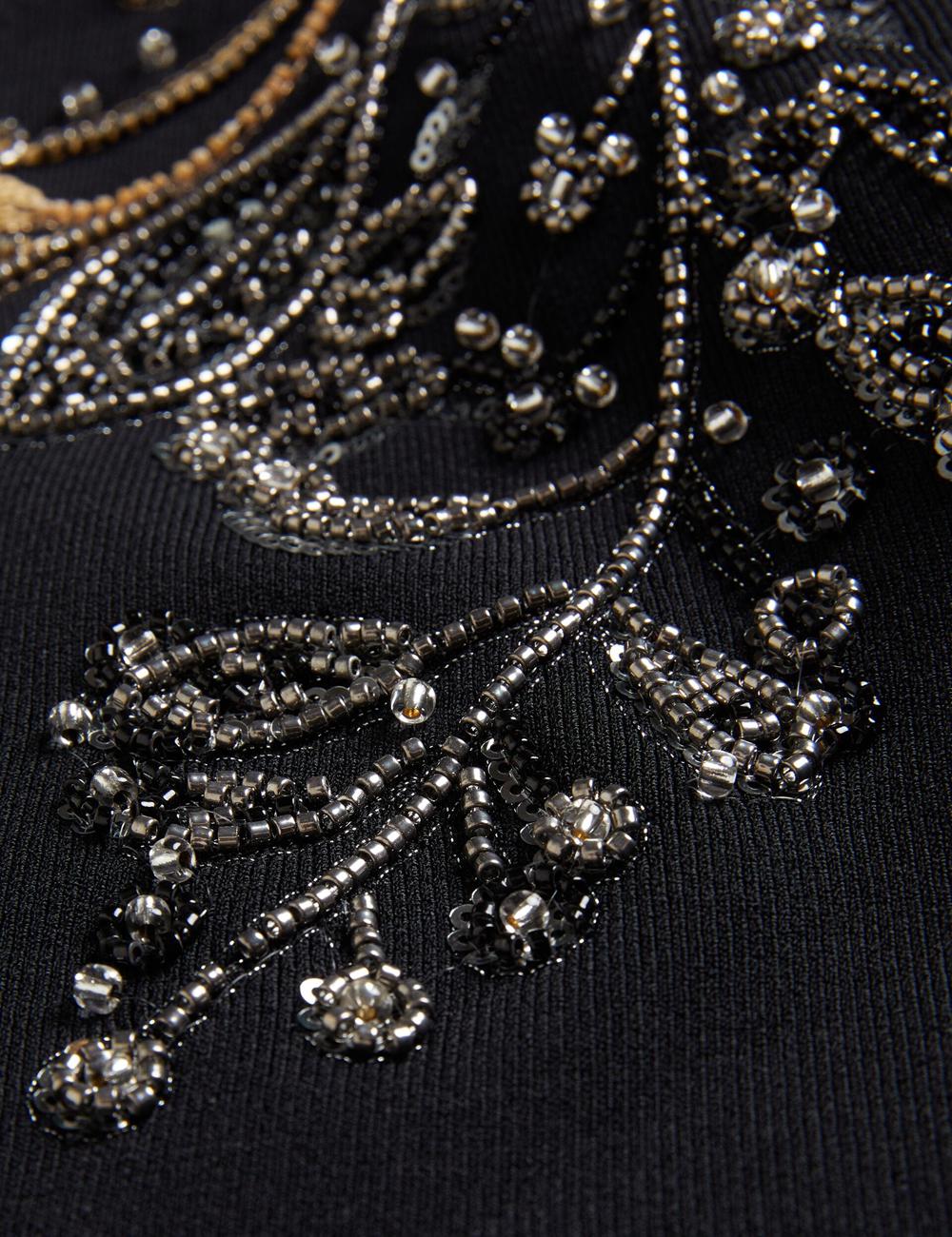 Black Ted Baker HEATHRR - One Shoulder Embellished Detail Women Tops | Ireland  6035-KUHEV