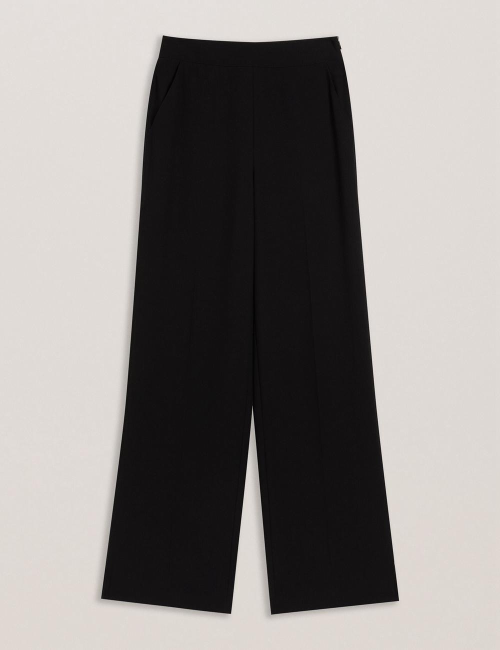 Black Ted Baker INUT - Tailored High Waist Wide Leg Women Trousers | Ireland  0426-YDHBI