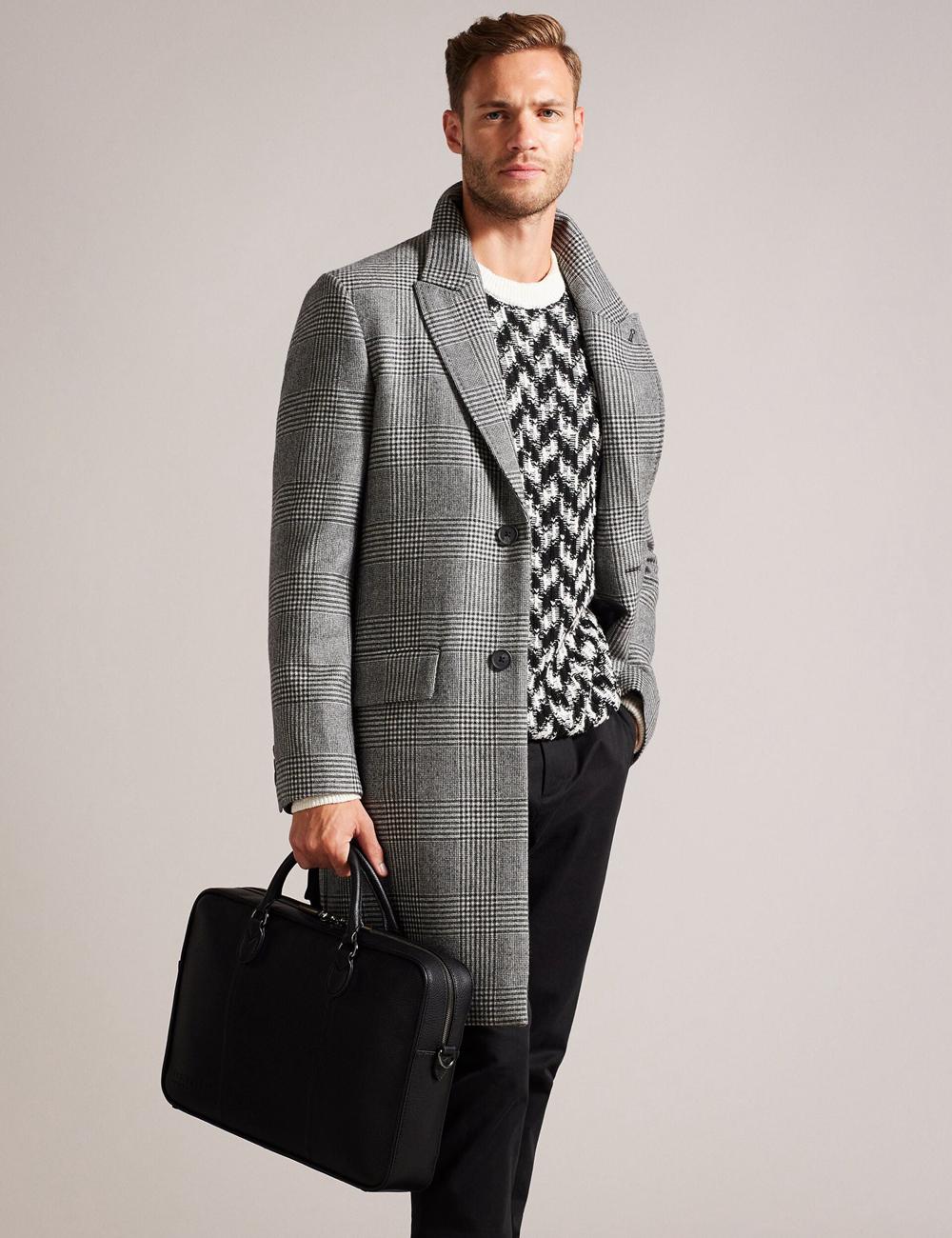 Black Ted Baker KADEN - Branded Webbing PU Leather Document Men Shoulder Bags | Ireland  4138-LFIJY