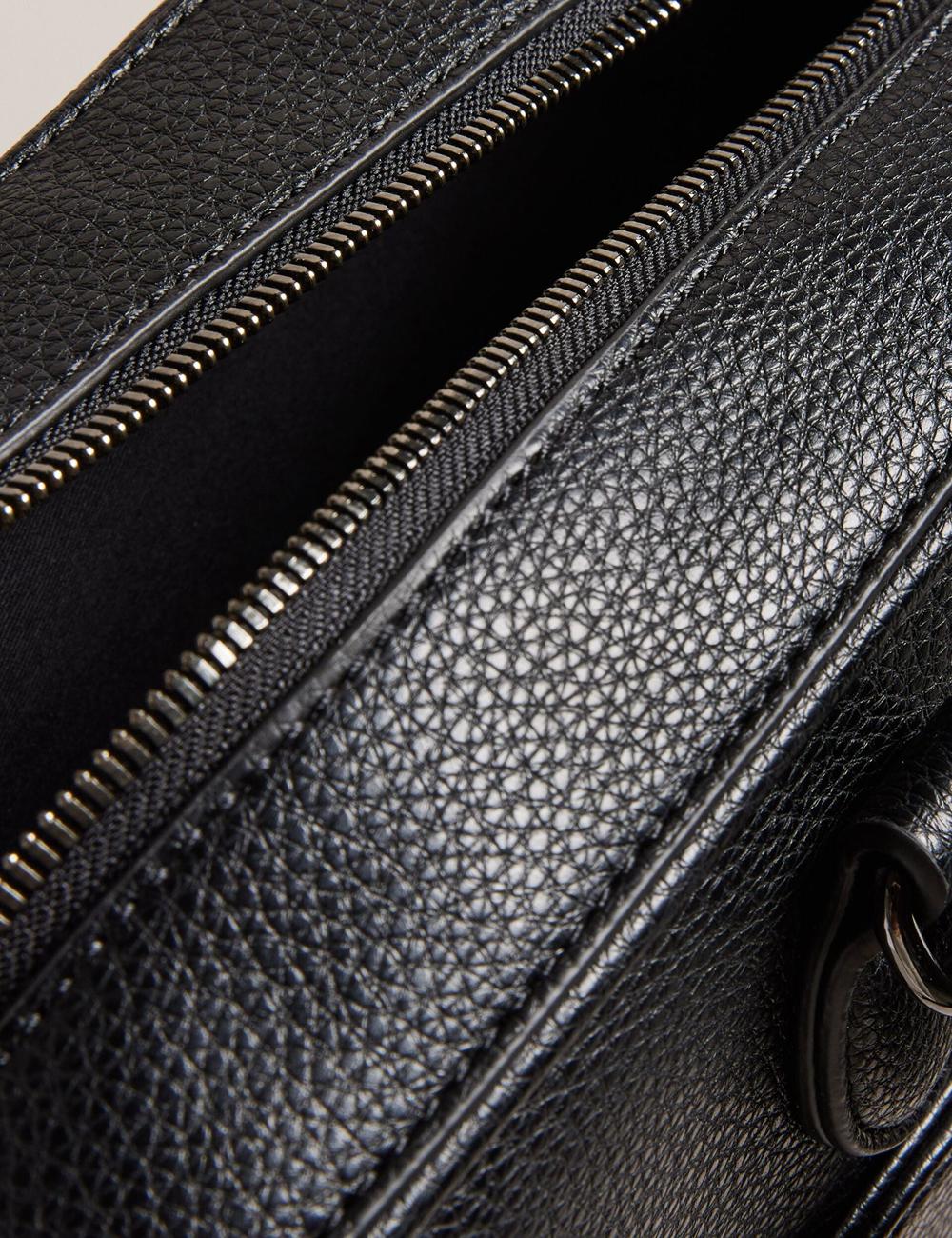 Black Ted Baker KADEN - Branded Webbing PU Leather Document Men Shoulder Bags | Ireland  4138-LFIJY