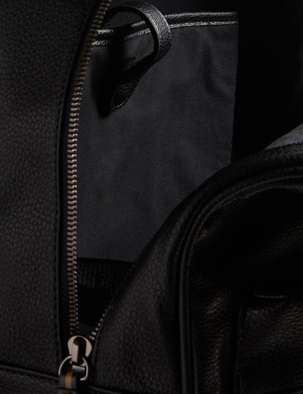 Black Ted Baker KAILEB - Webbing Strap Faux Leather Men Backpacks | Ireland  6784-NLAME
