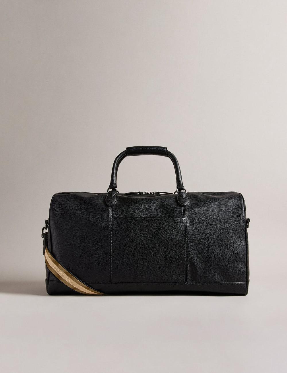 Black Ted Baker KALVIN - Webbing Faux Leather Men Holdall Bags | Ireland  9168-OEVAD