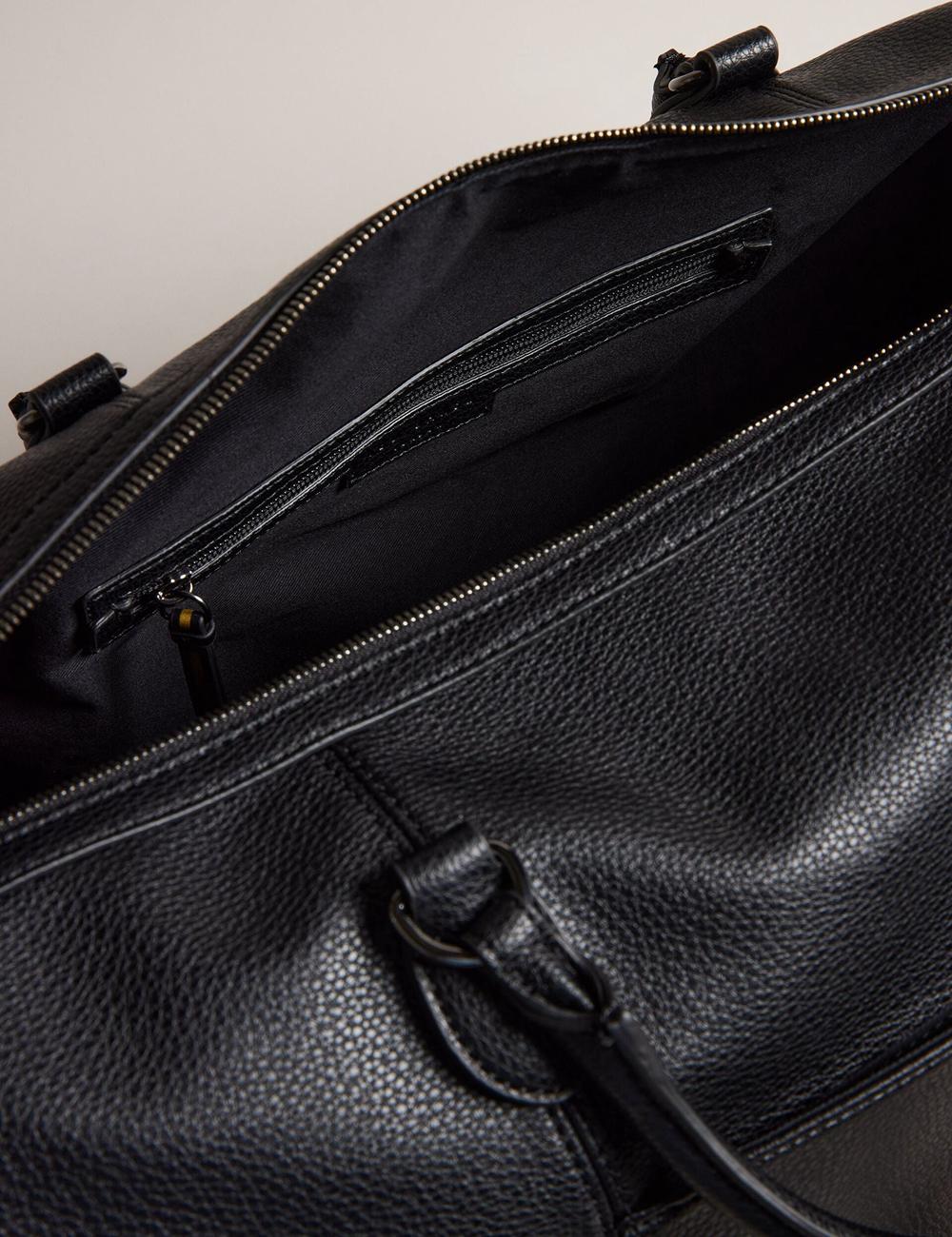 Black Ted Baker KALVIN - Webbing Faux Leather Men Holdall Bags | Ireland  9168-OEVAD