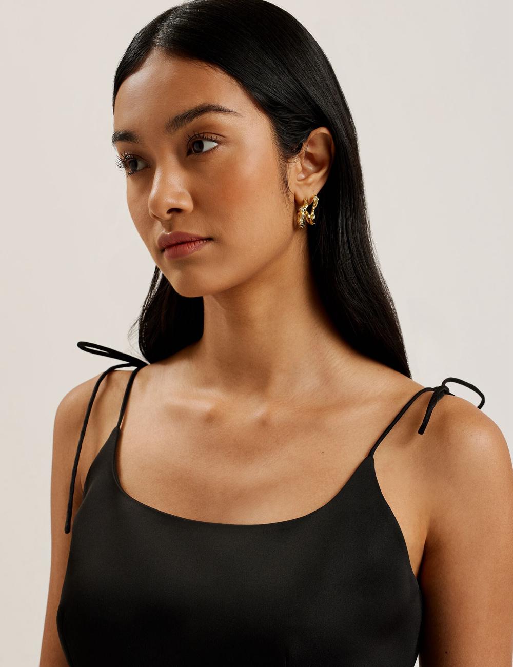 Black Ted Baker KAVALA - Strap Square Neck Women Mini Dresses | Ireland  5362-HWIJA