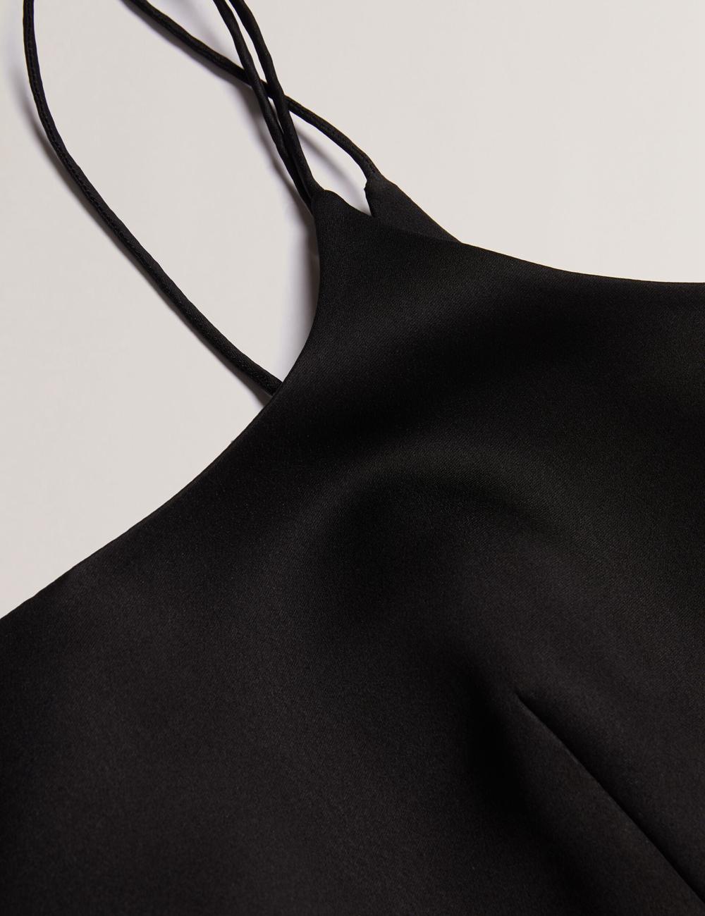 Black Ted Baker KAVALA - Strap Square Neck Women Mini Dresses | Ireland  5362-HWIJA