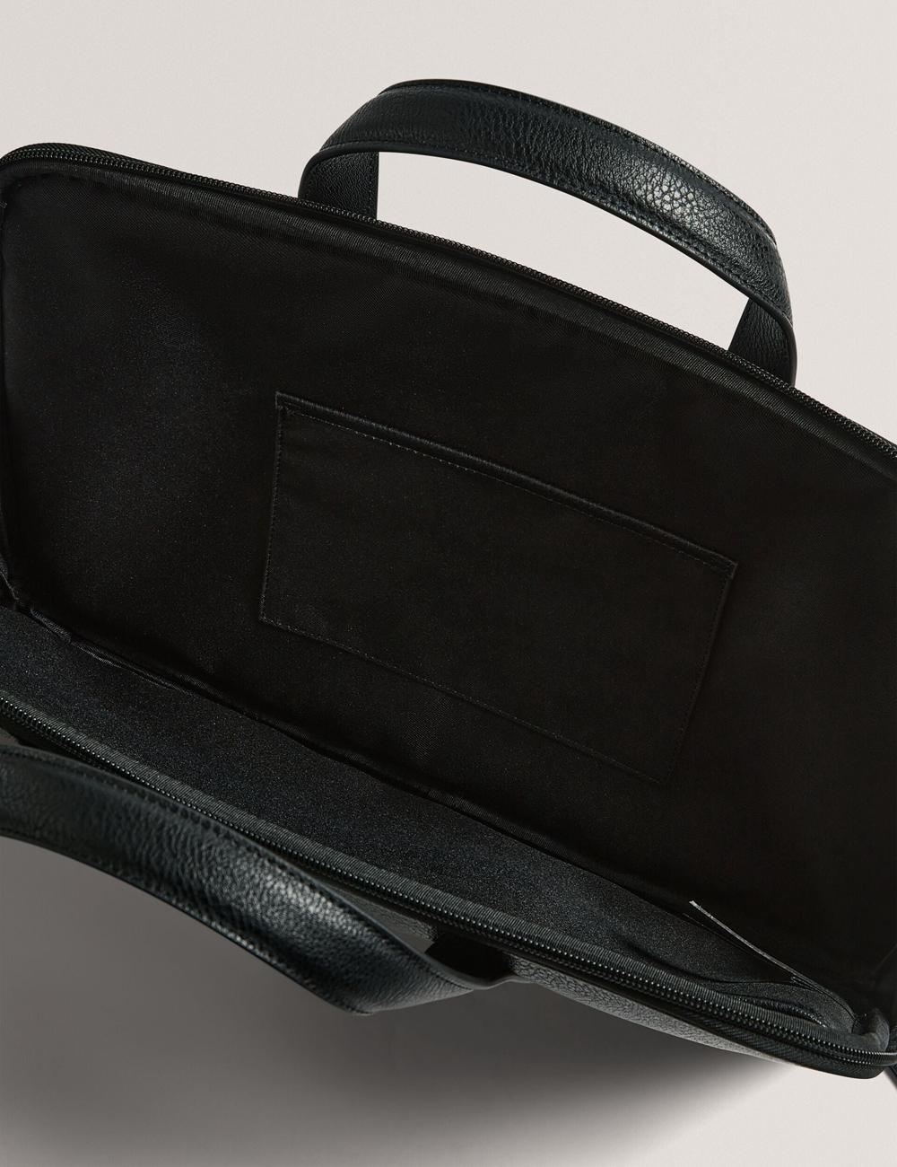 Black Ted Baker KEDRIK - Stripe Detail Faux Leather Men Document Bags | Ireland  8503-QSWNJ