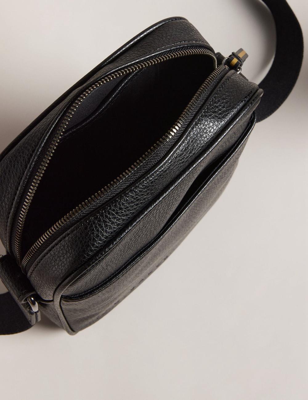 Black Ted Baker KIIAN - Small Reporter Webbing Men Shoulder Bags | Ireland  6943-LECBN