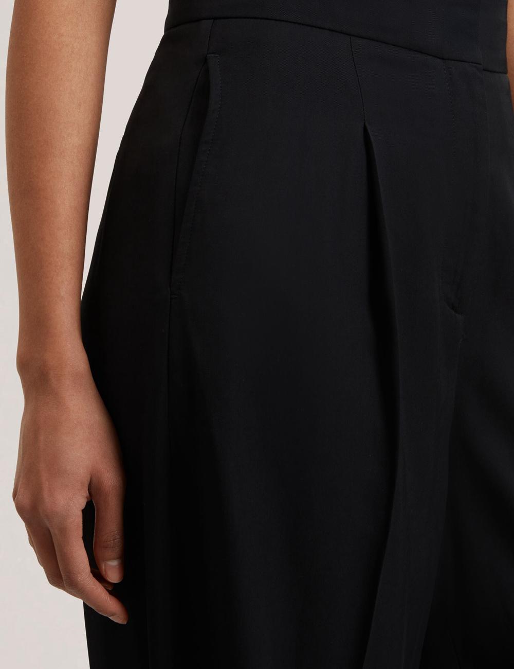Black Ted Baker KIOLLI - Wool Blend Barrel Leg Tailored Women Trousers | Ireland  2583-XOWJC