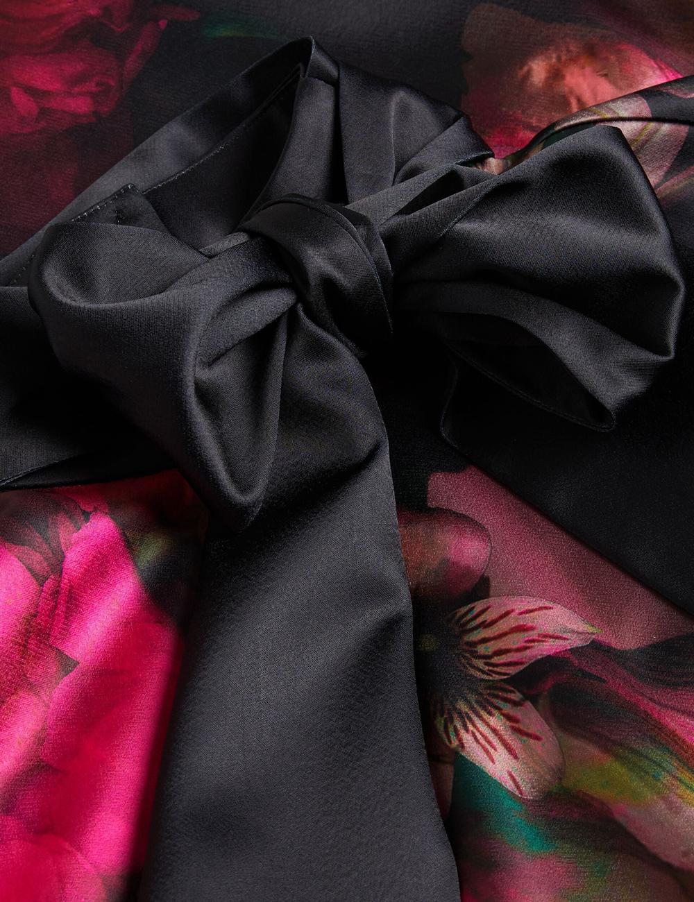 Black Ted Baker LOUSIOS - Printed Neck Wide Leg Women Jumpsuits | Ireland  7683-XMRHT