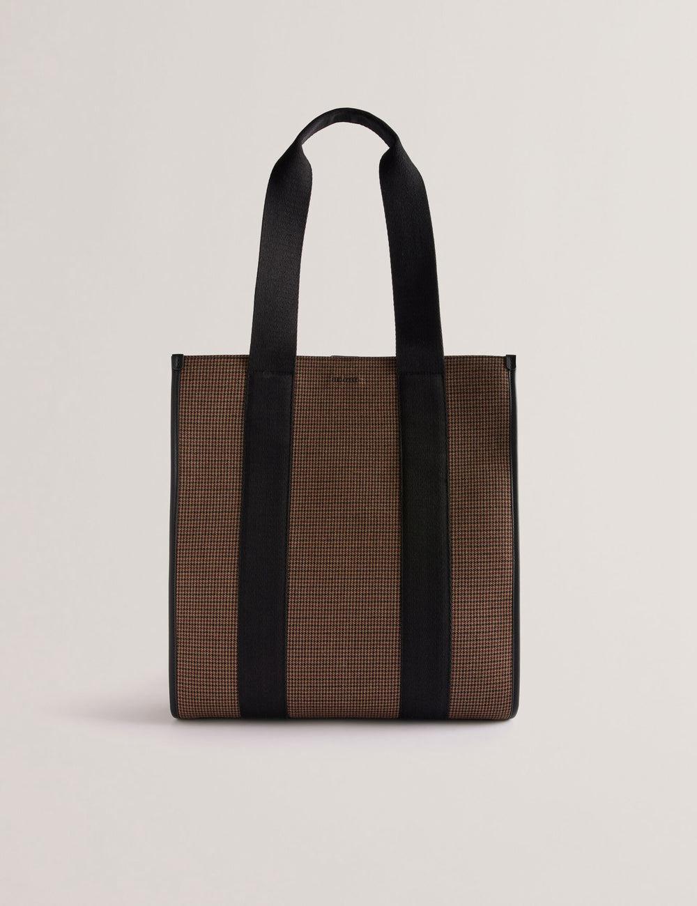 Black Ted Baker MALLICK - Check Wool Blend Tall Men Tote Bags | Ireland  5291-JVPGR