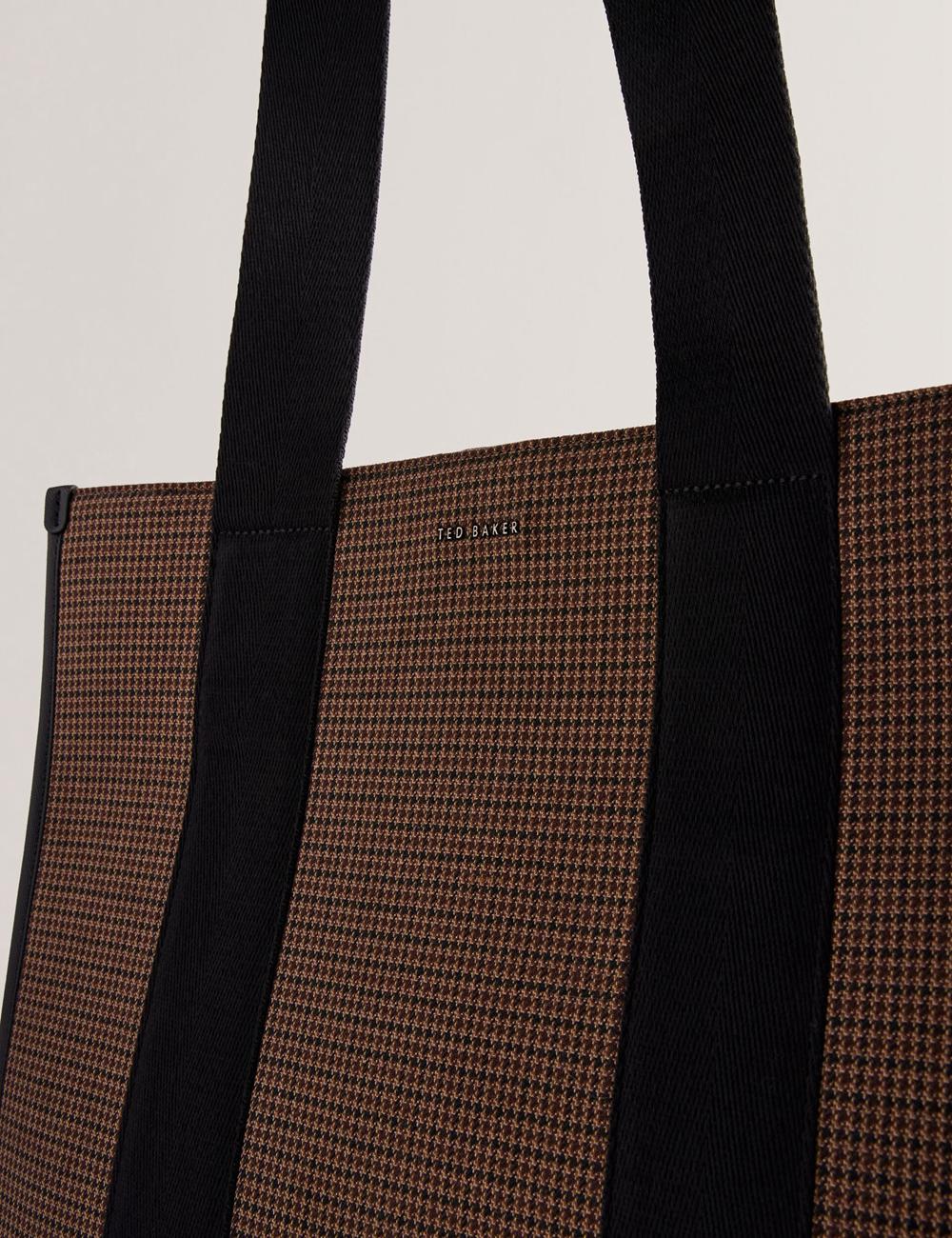 Black Ted Baker MALLICK - Check Wool Blend Tall Men Tote Bags | Ireland  5291-JVPGR
