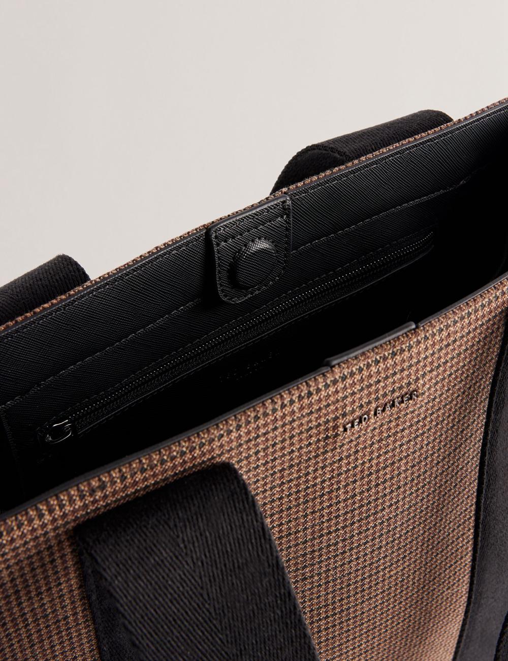 Black Ted Baker MALLICK - Check Wool Blend Tall Men Tote Bags | Ireland  5291-JVPGR