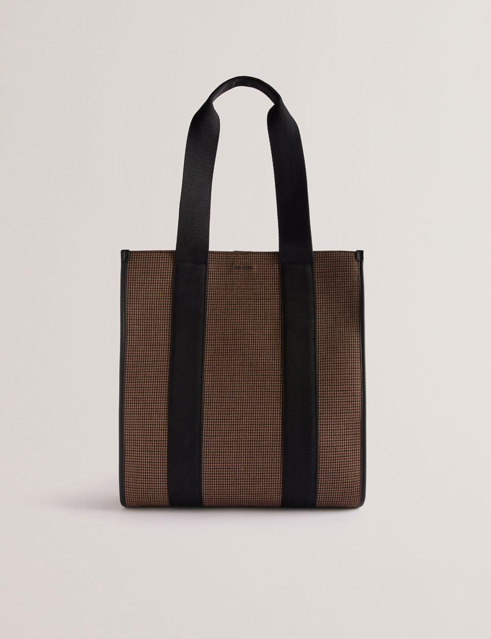 Black Ted Baker MALLICK - Check Wool Blend Tall Men Tote Bags | Ireland  5291-JVPGR
