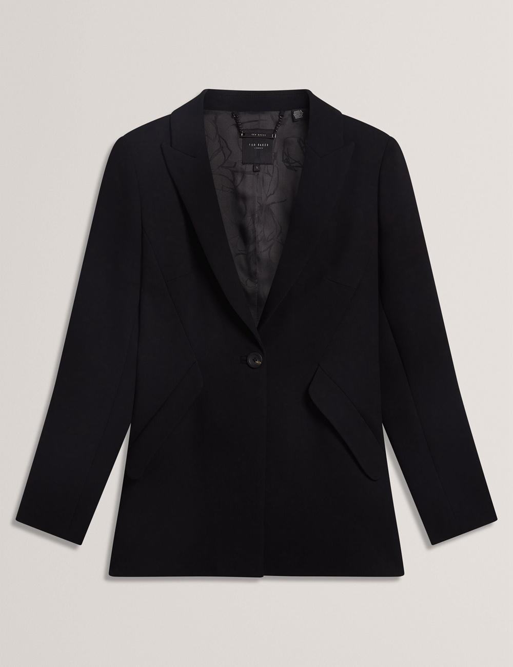 Black Ted Baker MANABL - Slim Fit Single Breasted Tailored Blazer Women Jackets | Ireland  5768-CISYA
