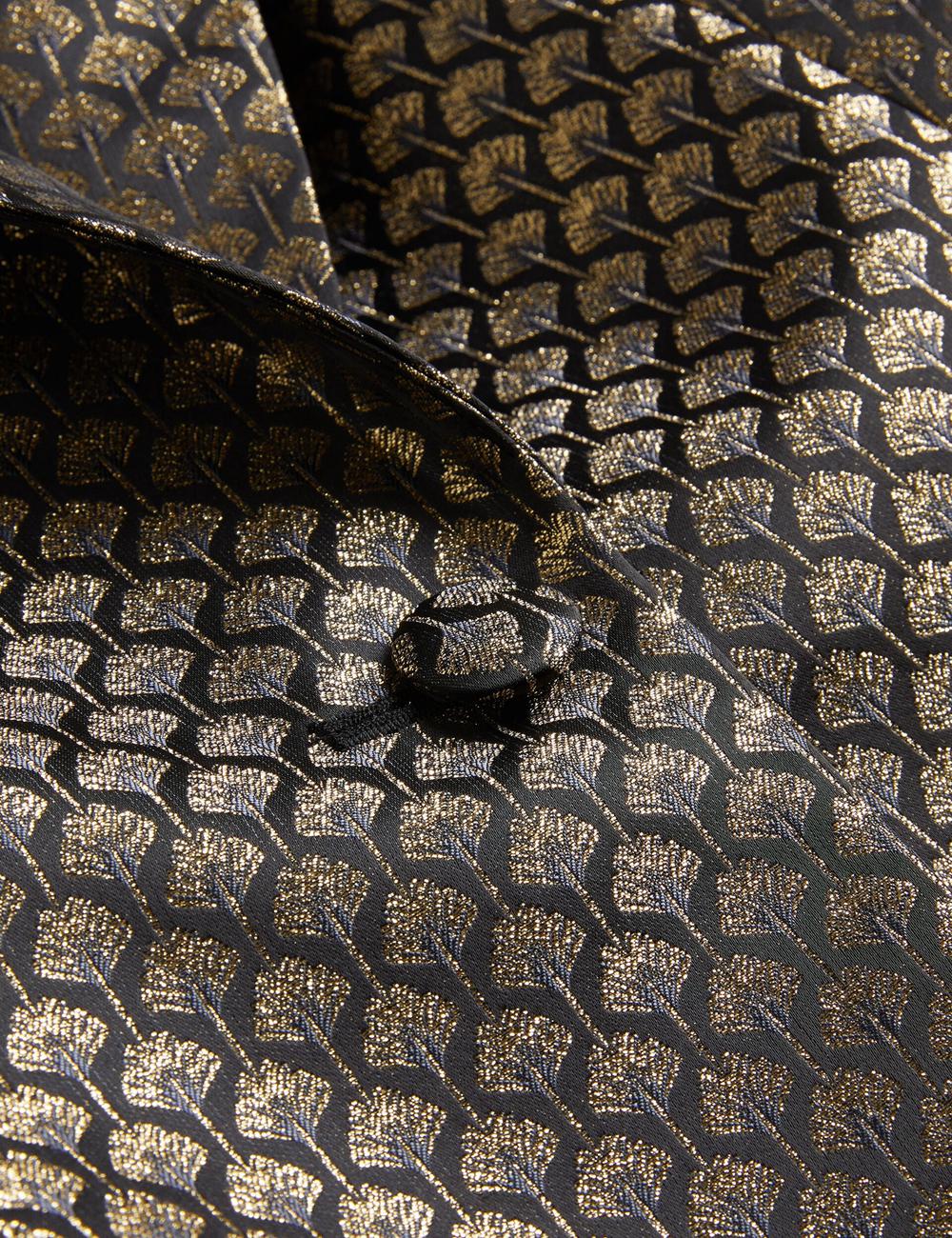 Black Ted Baker MANGU - Tailored Metallic Jacquard Fitted Women Blazers | Ireland  1258-ZMDXT