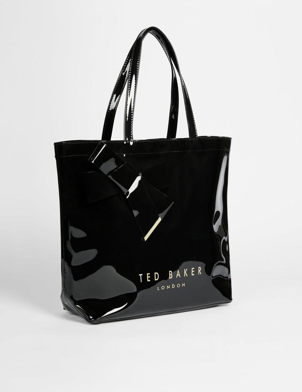 Black Ted Baker NICON - Knot Bow Vinyl Icon Women Tote Bags | Ireland  0985-GAUVN