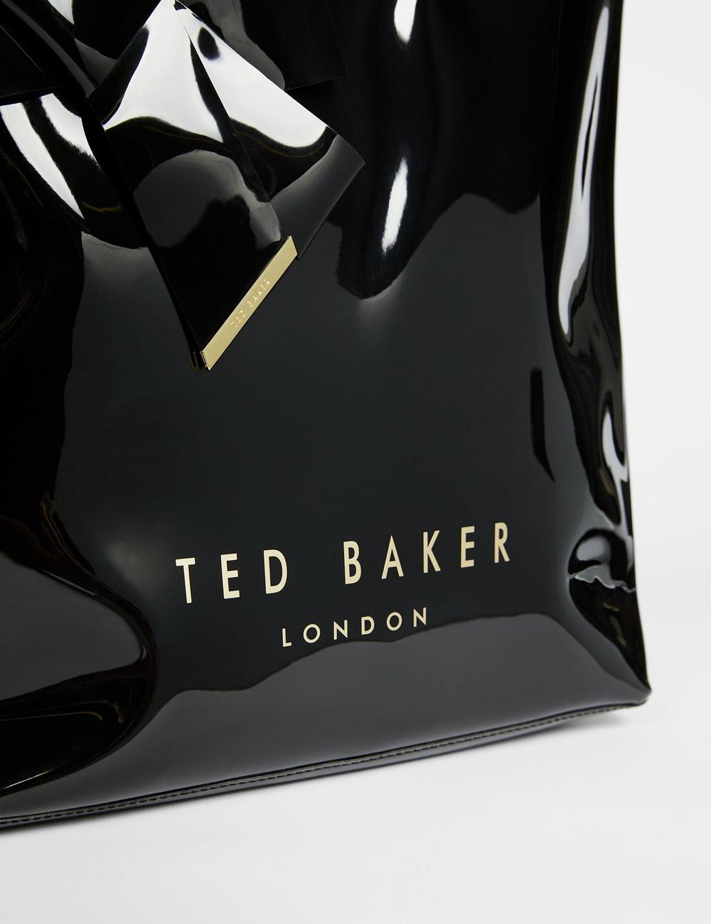 Black Ted Baker NICON - Knot Bow Vinyl Icon Women Tote Bags | Ireland  0985-GAUVN