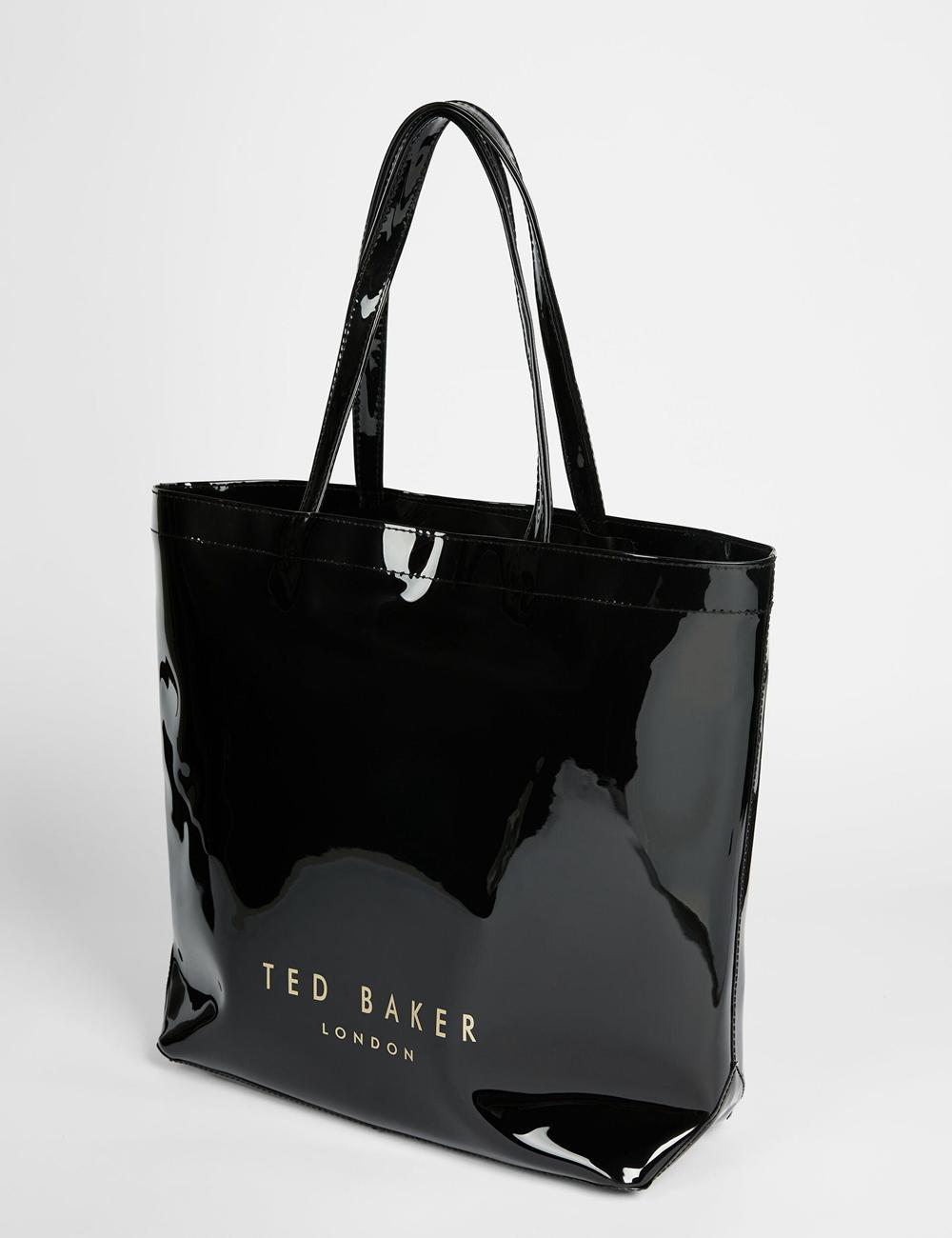 Black Ted Baker NICON - Knot Bow Vinyl Icon Women Tote Bags | Ireland  0985-GAUVN