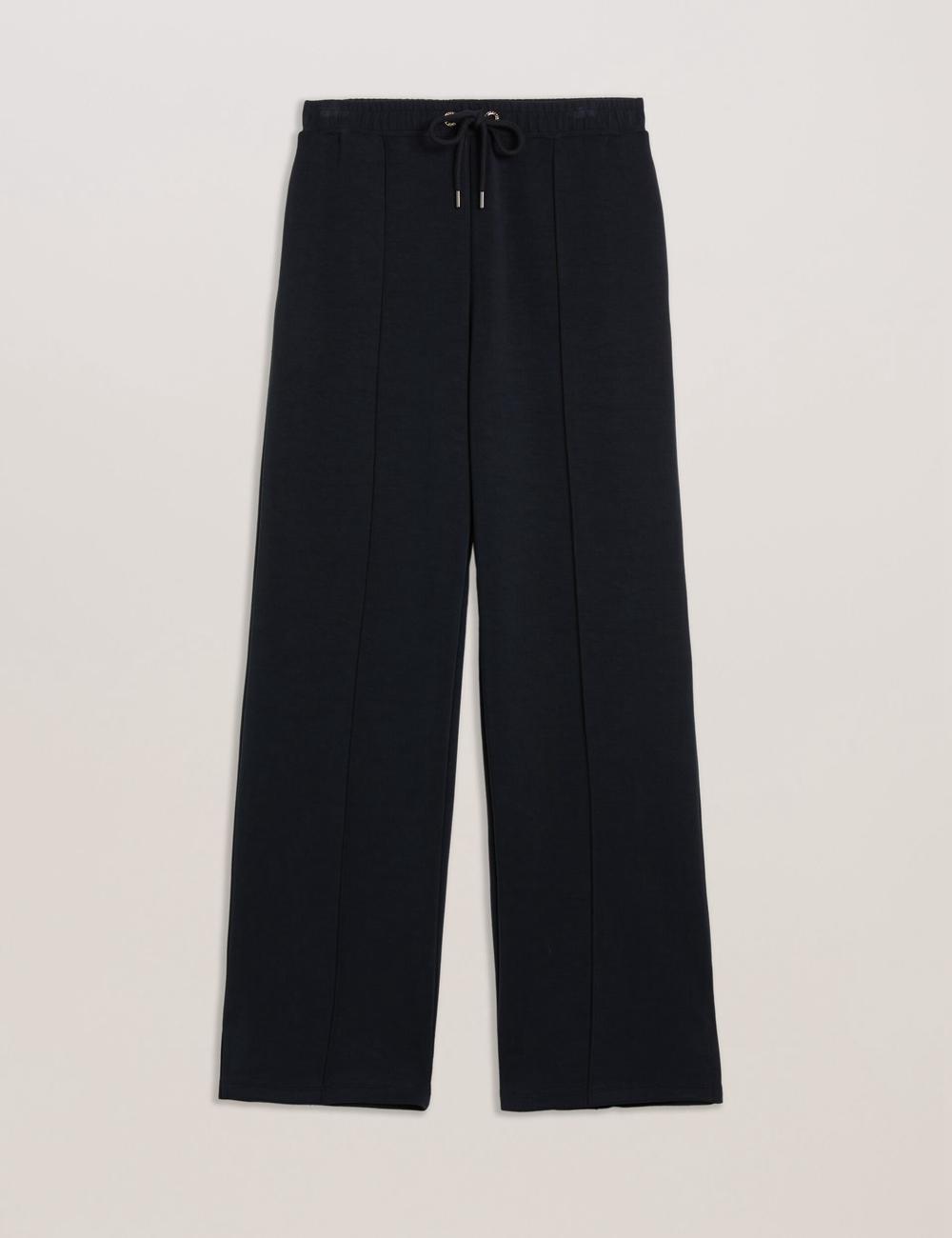 Black Ted Baker NOWELLL - Straight Leg Joggers With Split Hem Women Joggers | Ireland  0314-RTAIX