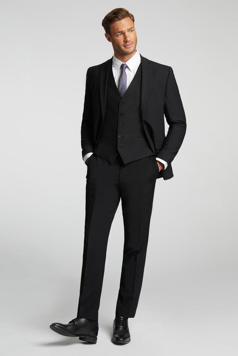 Black Ted Baker PANAMA - Wool Blend Slim Fit Suit Men Trousers | Ireland  9782-BCHIA