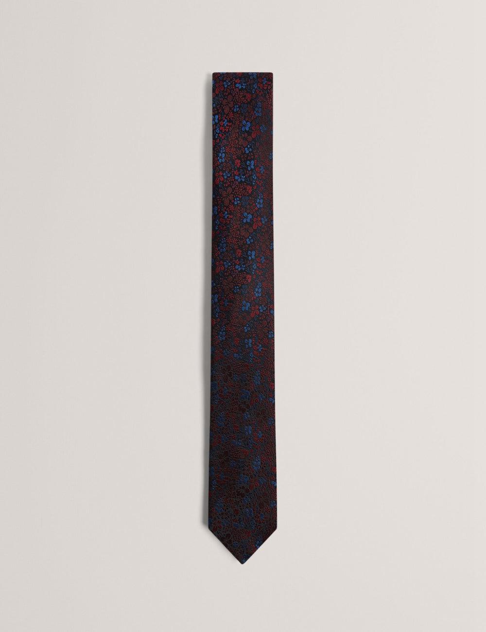 Black Ted Baker PEATYS - Scattered Floral Print Silk Men Ties | Ireland  5436-ZROFD