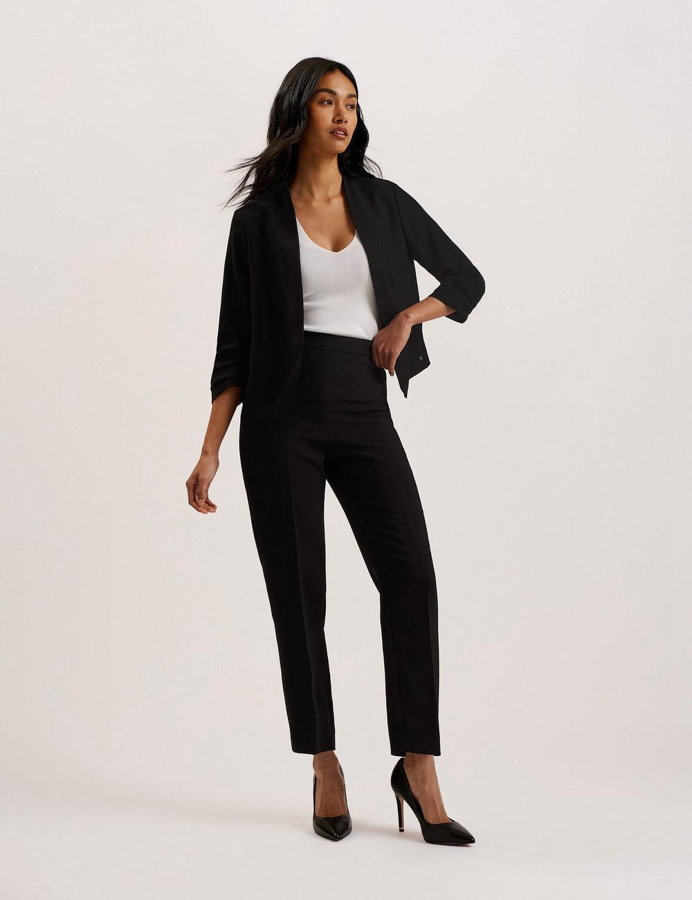 Black Ted Baker POPSY - 3/4 Sleeve Crop Women Blazers | Ireland  7812-HMJCW