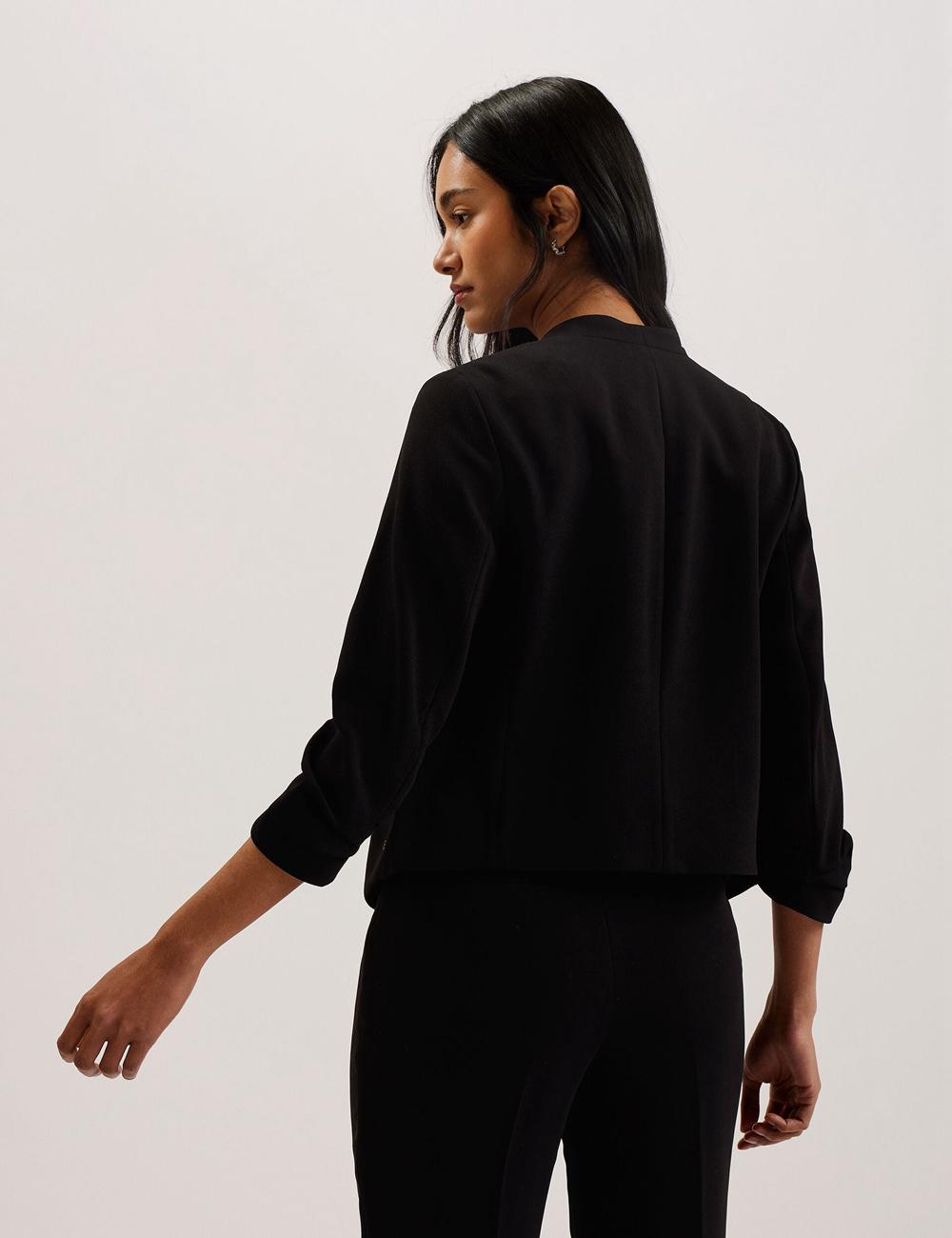 Black Ted Baker POPSY - 3/4 Sleeve Crop Women Blazers | Ireland  7812-HMJCW