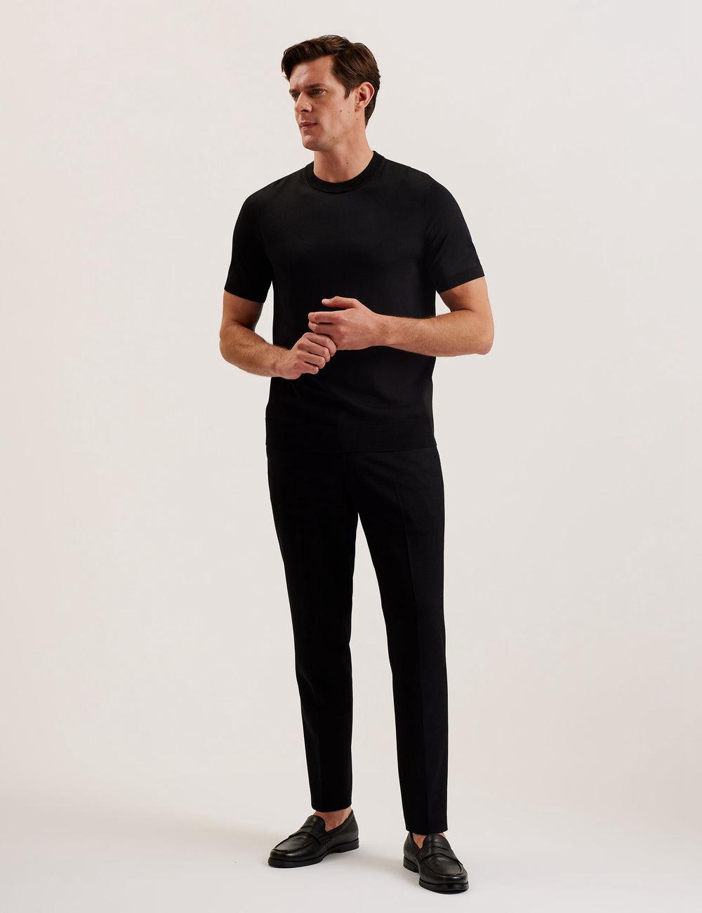 Black Ted Baker REYON - Rayon Crew Neck Short Sleeve Men T-Shirts | Ireland  7895-XVINW