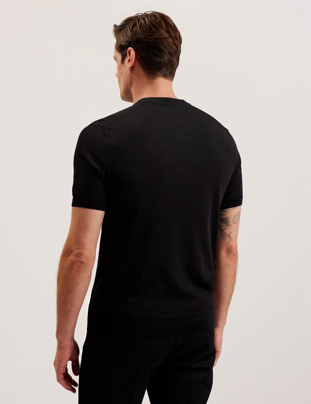 Black Ted Baker REYON - Rayon Crew Neck Short Sleeve Men T-Shirts | Ireland  7895-XVINW