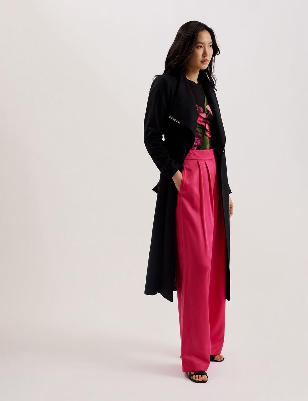 Black Ted Baker ROSELL Wool Women Wool Coats | Ireland  6824-KPXZW