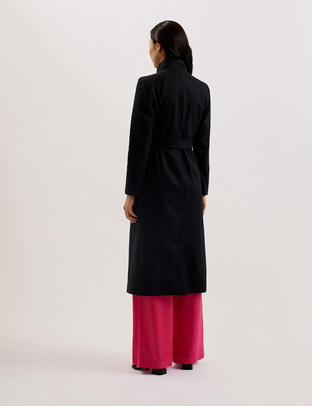 Black Ted Baker ROSELL Wool Women Wool Coats | Ireland  6824-KPXZW