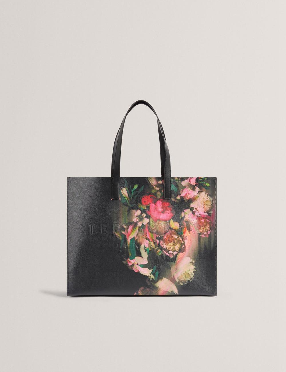 Black Ted Baker SALIINA - Floral Print Wide Icon Women Tote Bags | Ireland  2865-FQMPU